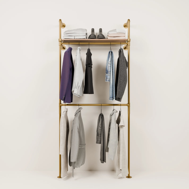 KIM DOUBLE 1 OAK – 1 shelf | gold