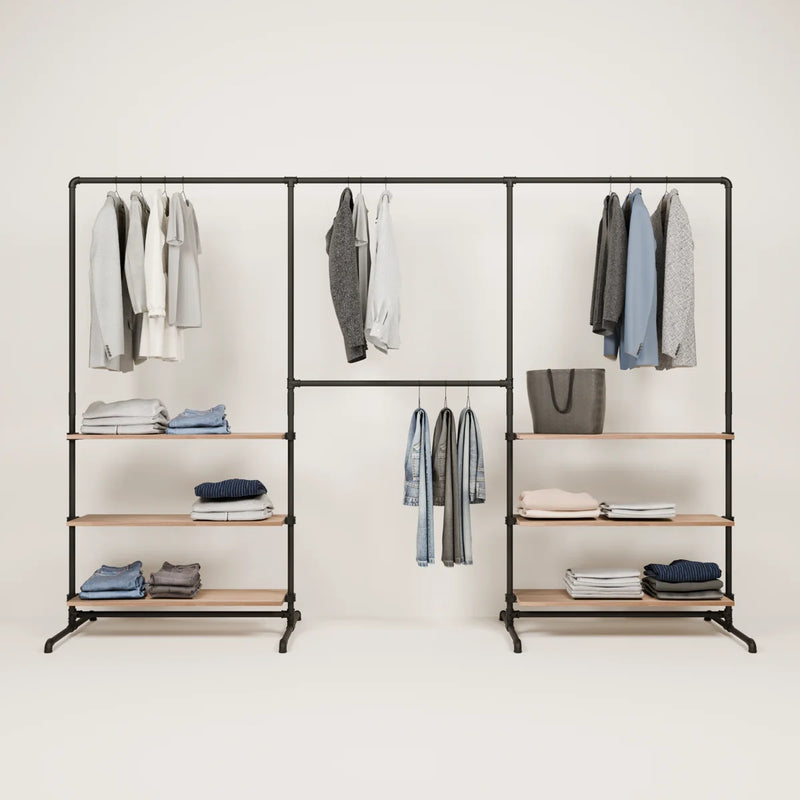 LAS 3 OAK – 6 półek | Półka ze schowkami