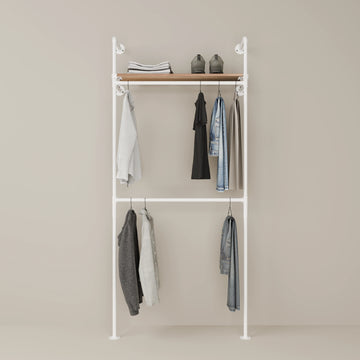 KIM DOUBLE 1 OAK – 1 górna półka | biały