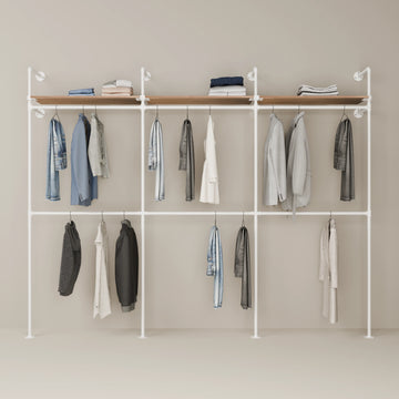 KIM DOUBLE 3 OAK – 3 górne półki | biały