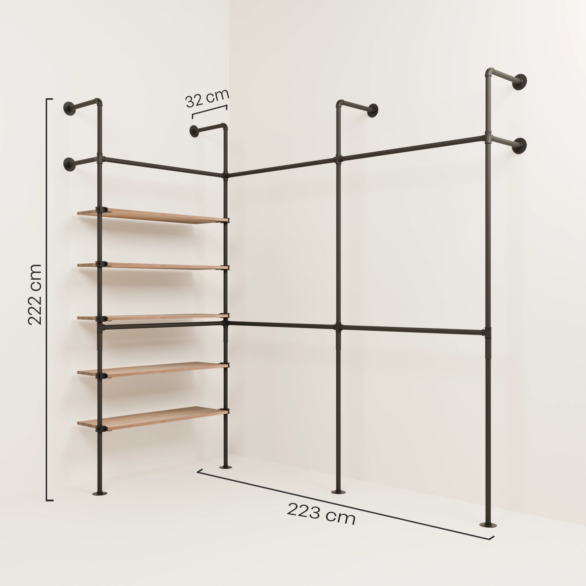 KIM EDGE DOUBLE 3 OAK – 5 półek