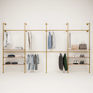 KIM DOUBLE 4 OAK – 6 półek | złoty