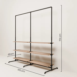 LAS 2 OAK – 6 shelves