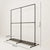 LAS 2 METAL – 2 shelves | Clothes rack black with storage
