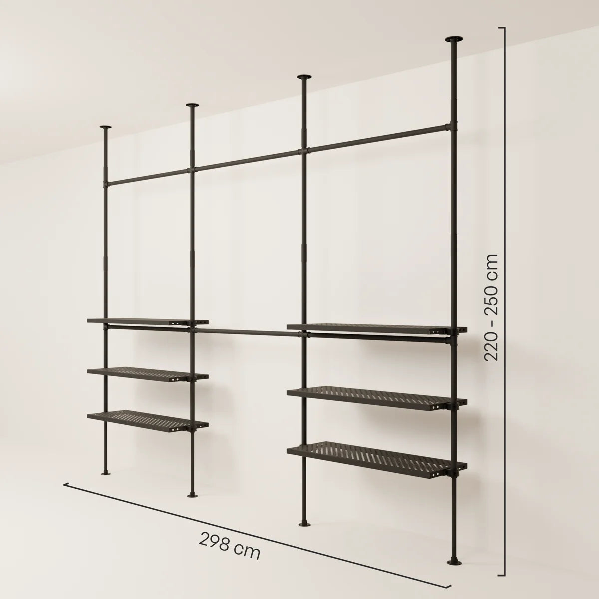 LOFT 3 METAL – 6 półki na dole