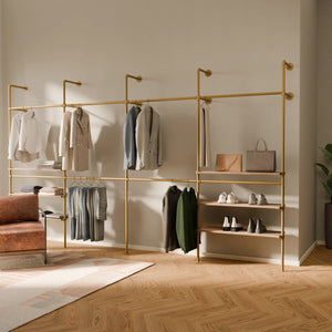 KIM DOUBLE 4 OAK – 6 półek | złoty