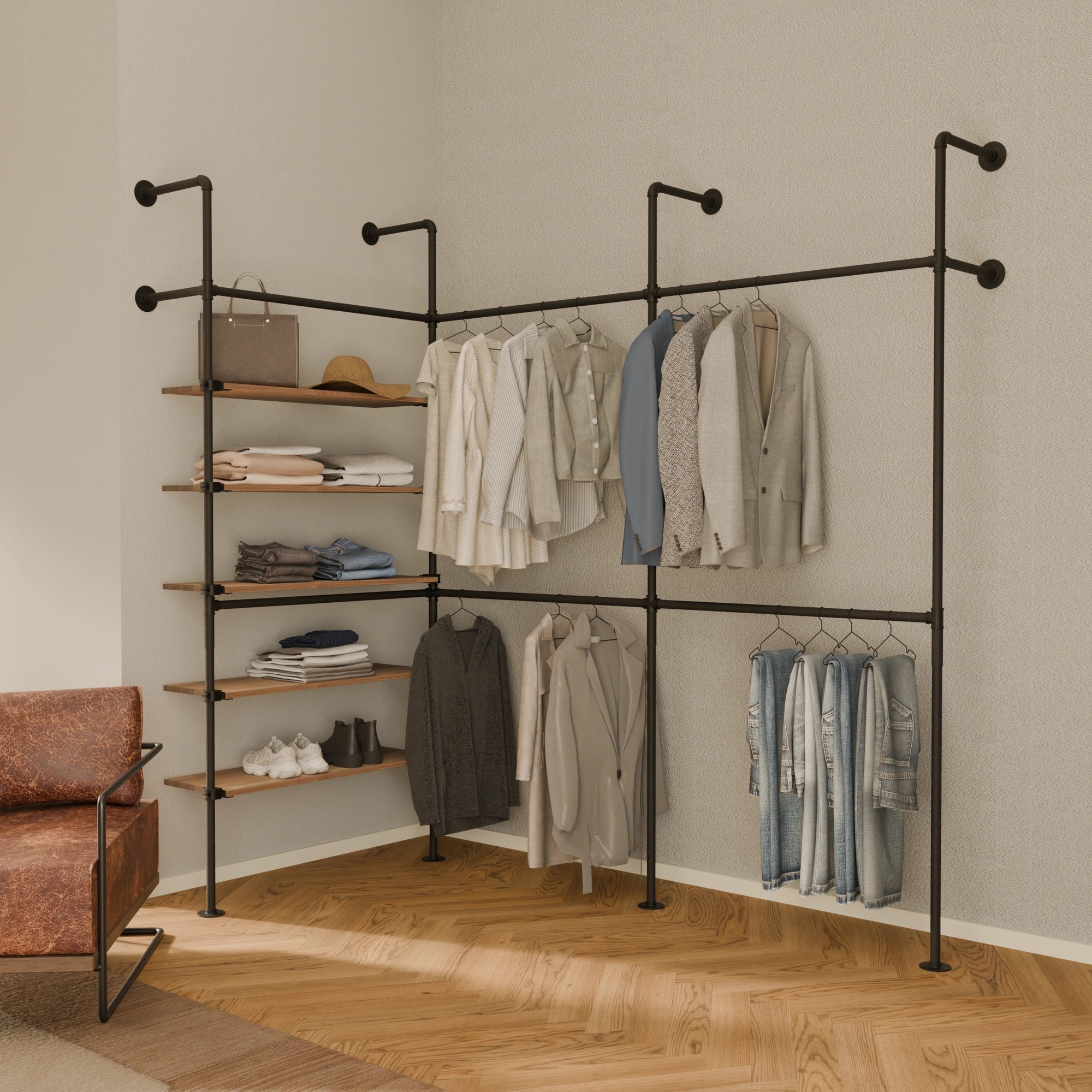 KIM EDGE DOUBLE 3 OAK – 5 półek