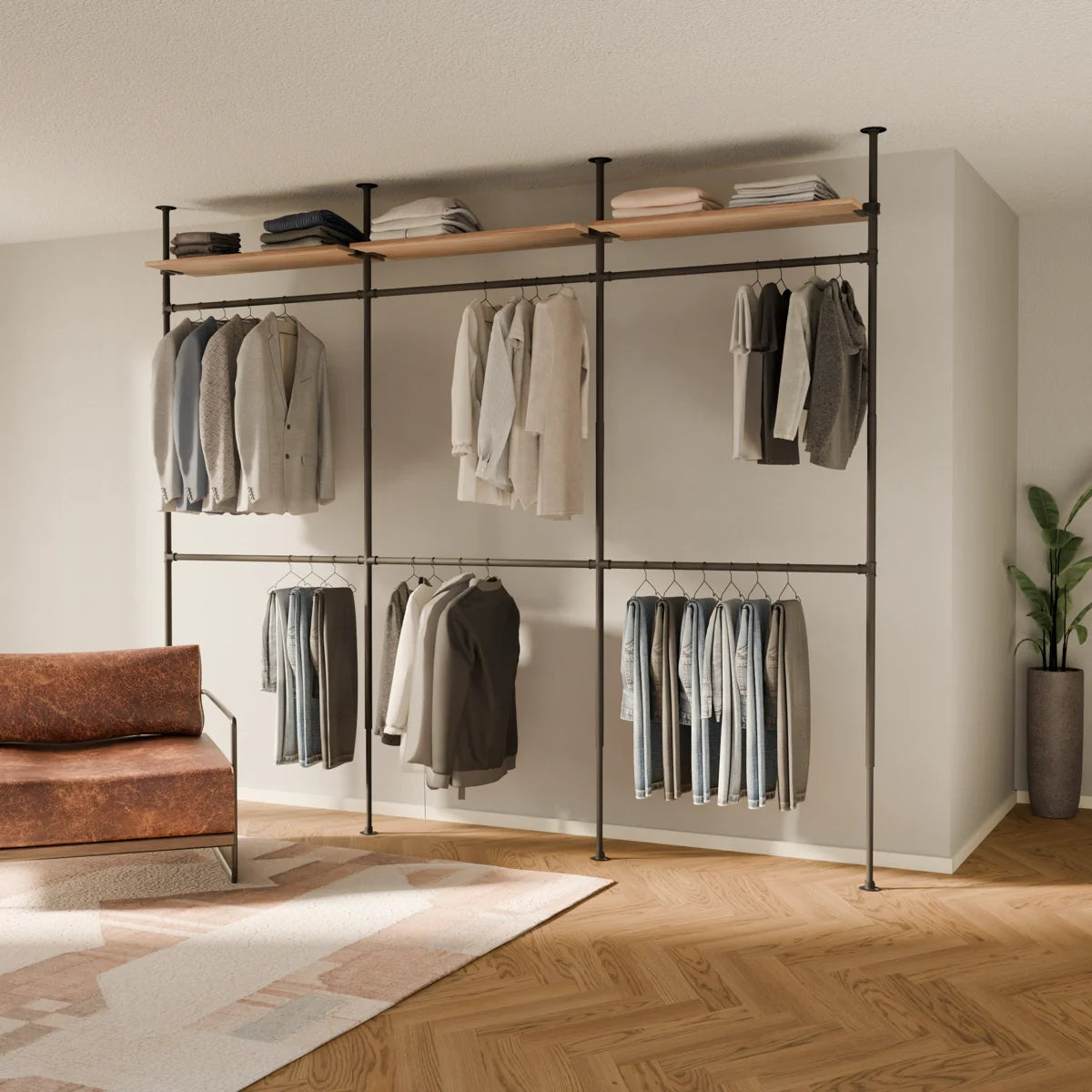 LOFT 3 OAK – 3 półek na górze
