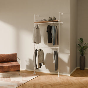 KIM DOUBLE 1 OAK – 1 górna półka | biały