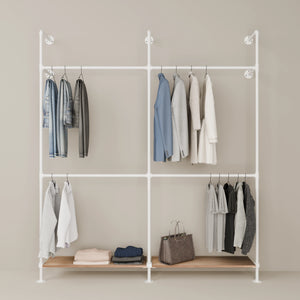 KIM DOUBLE 2 OAK – 2 półki poniżej | biały