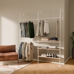 KIM DOUBLE 2 OAK – 3 półki | biały