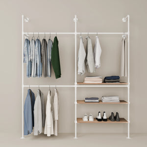 KIM DOUBLE 2 OAK – 3 półki | biały