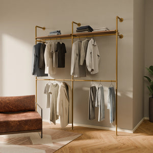 KIM DOUBLE 2 OAK – 2 górne półki | złoty