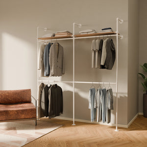 KIM DOUBLE 2 OAK – 2 górne półki | biały