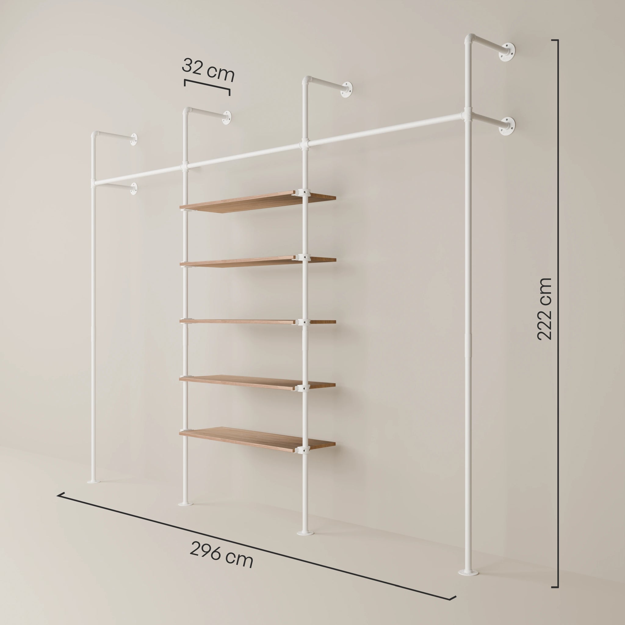 KIM 3 OAK – 5 półek | biały