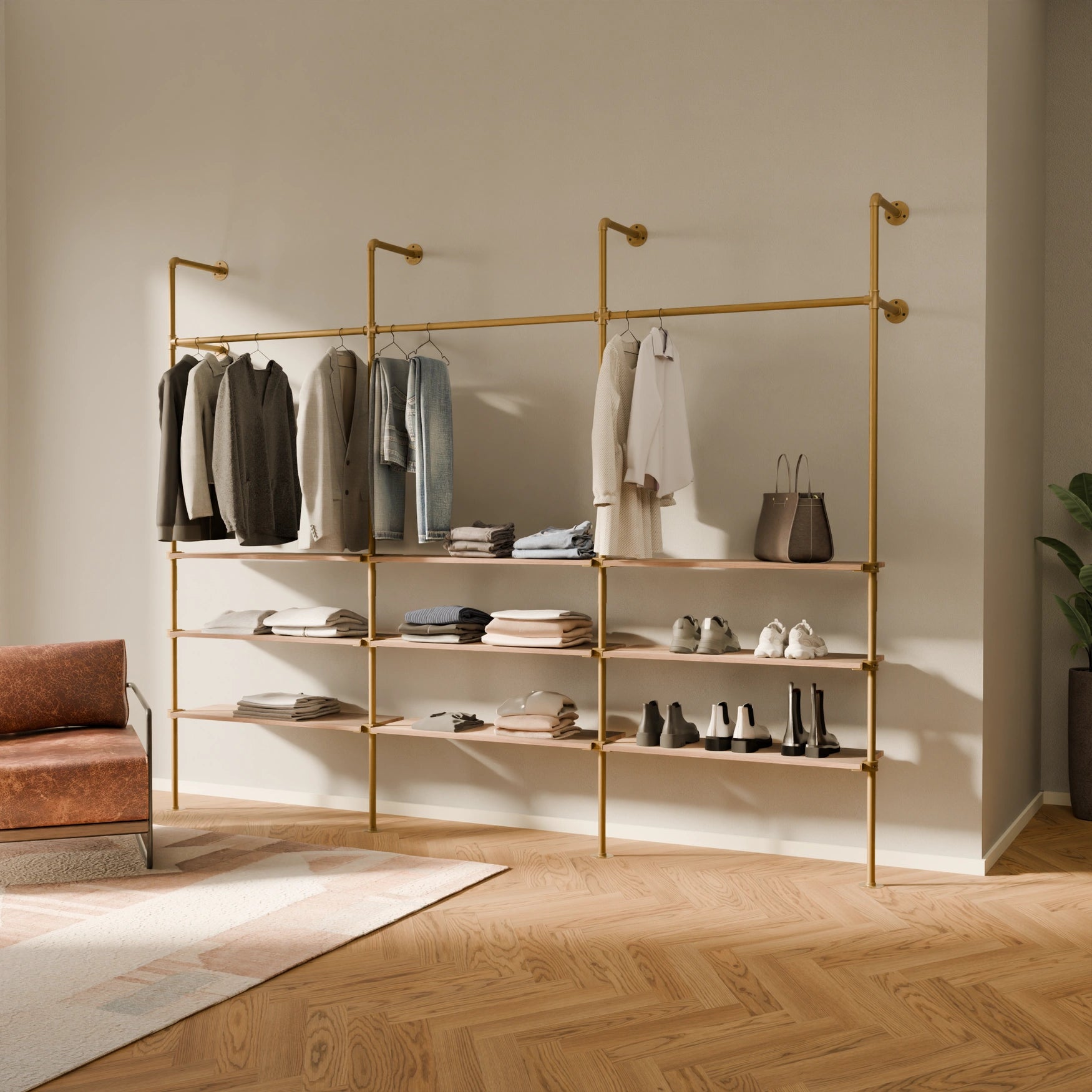 KIM 3 OAK – 9  półek | złoty