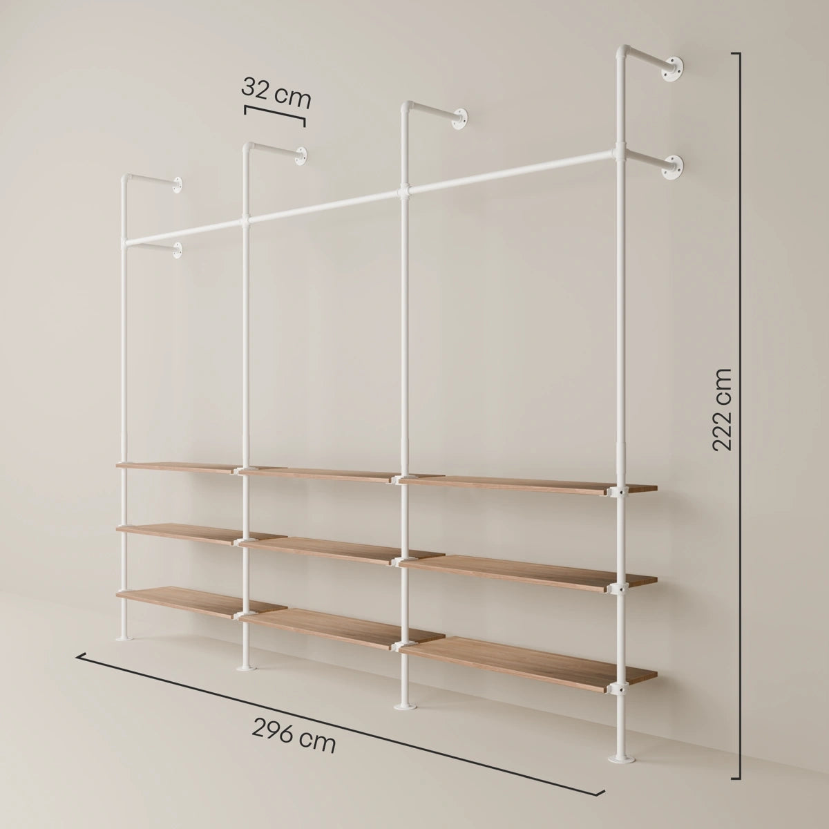 KIM 3 OAK – 9 półek | biały