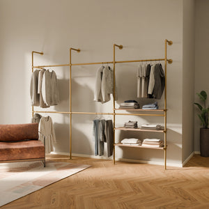 KIM DOUBLE 3 OAK – 3 półki prawe | złoty