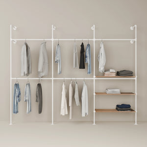 KIM DOUBLE 3 OAK – 3 półki prawe | biały
