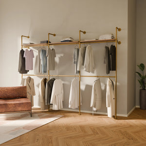 KIM DOUBLE 3 OAK – 3 górne półki | złoty