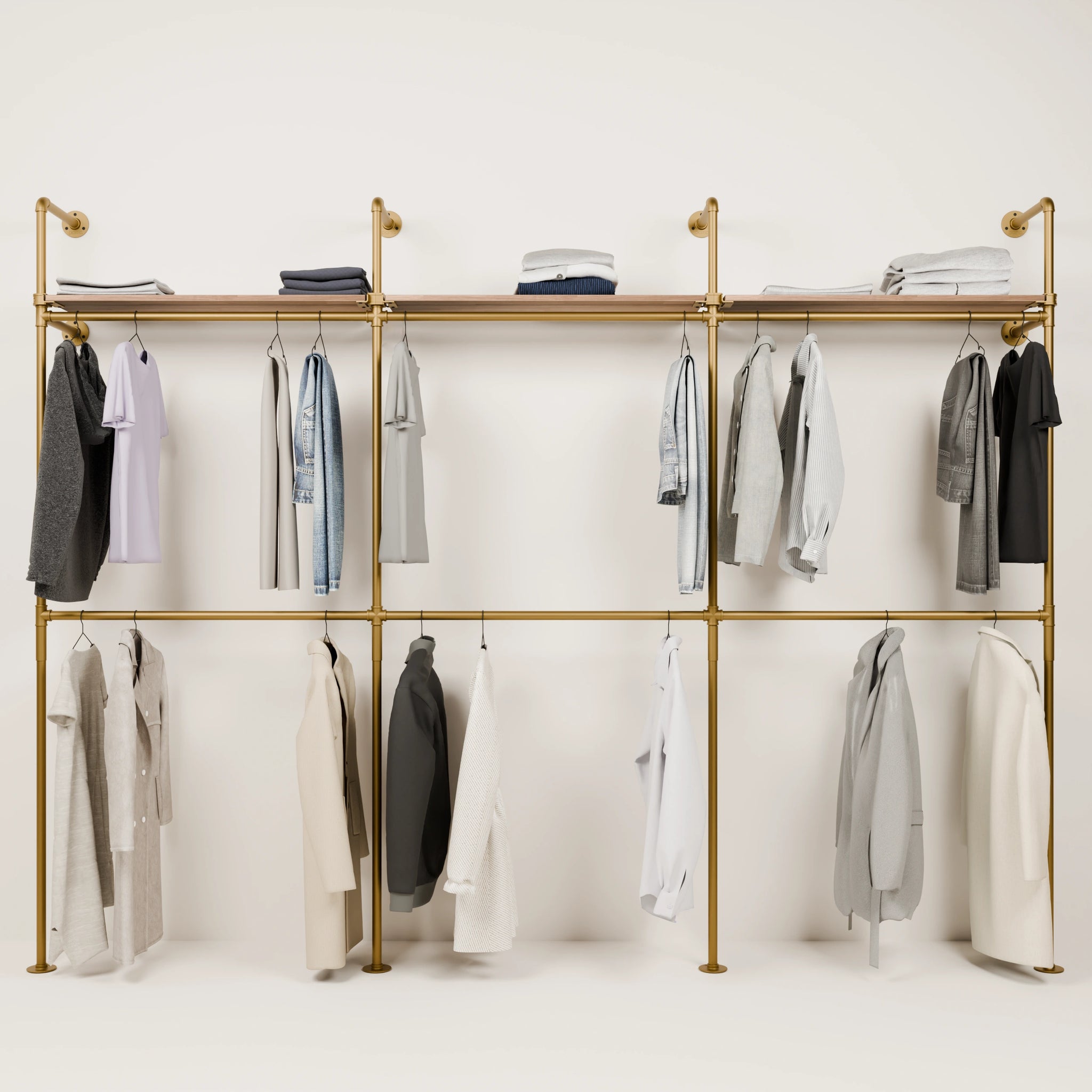 KIM DOUBLE 3 OAK – 3 górne półki | złoty