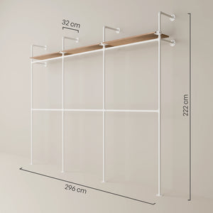 KIM DOUBLE 3 OAK – 3 górne półki | biały