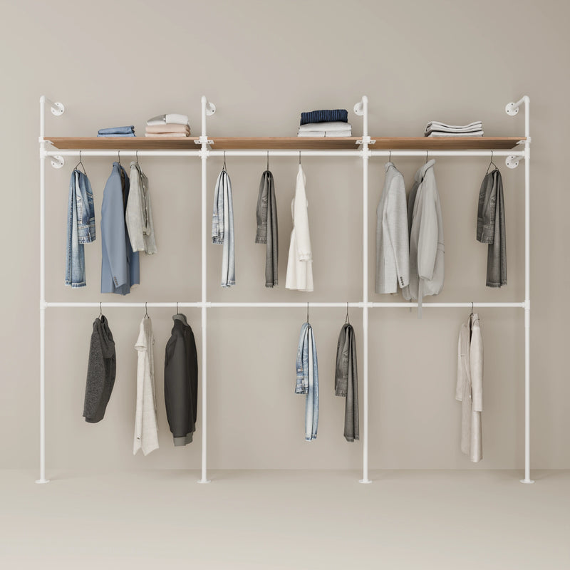 KIM DOUBLE 3 OAK – 3 górne półki | biały