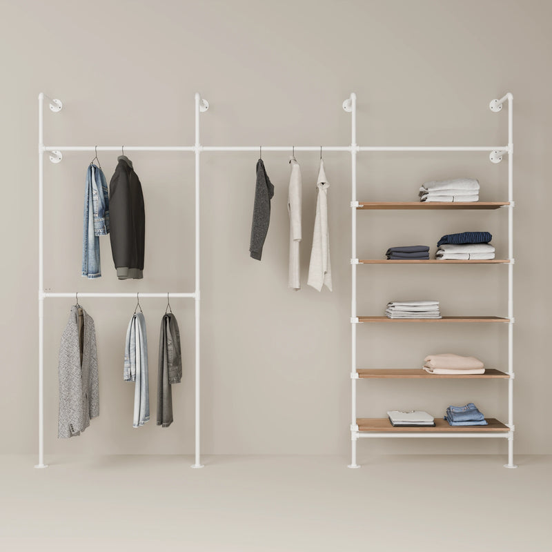 KIM DOUBLE 3 OAK – 5 półek | biały