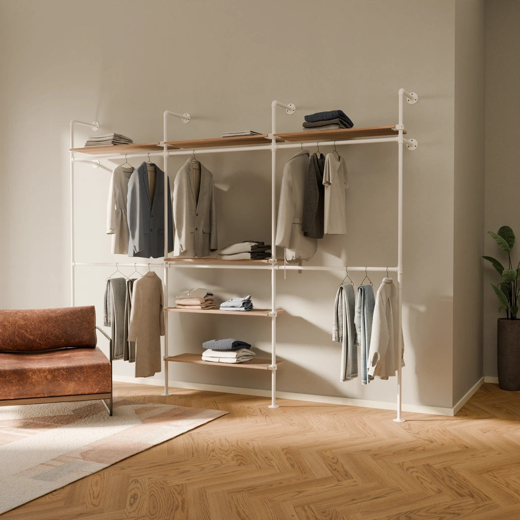 KIM DOUBLE 3 OAK – 6 górne półki | biały
