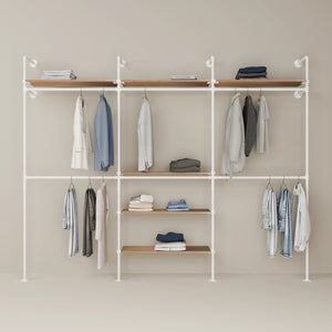 KIM DOUBLE 3 OAK – 6 górne półki | biały