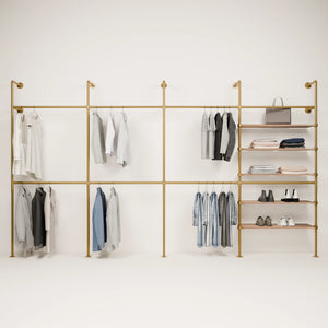 KIM DOUBLE 4 OAK – 5 półek | złoty