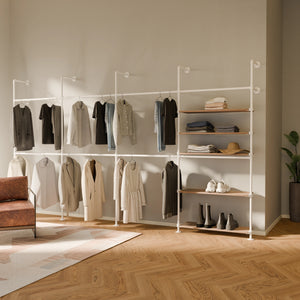 KIM DOUBLE 4 OAK – 5 półek | biały