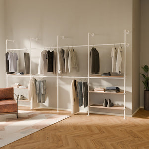 KIM DOUBLE 4 OAK – 6 półek | biały