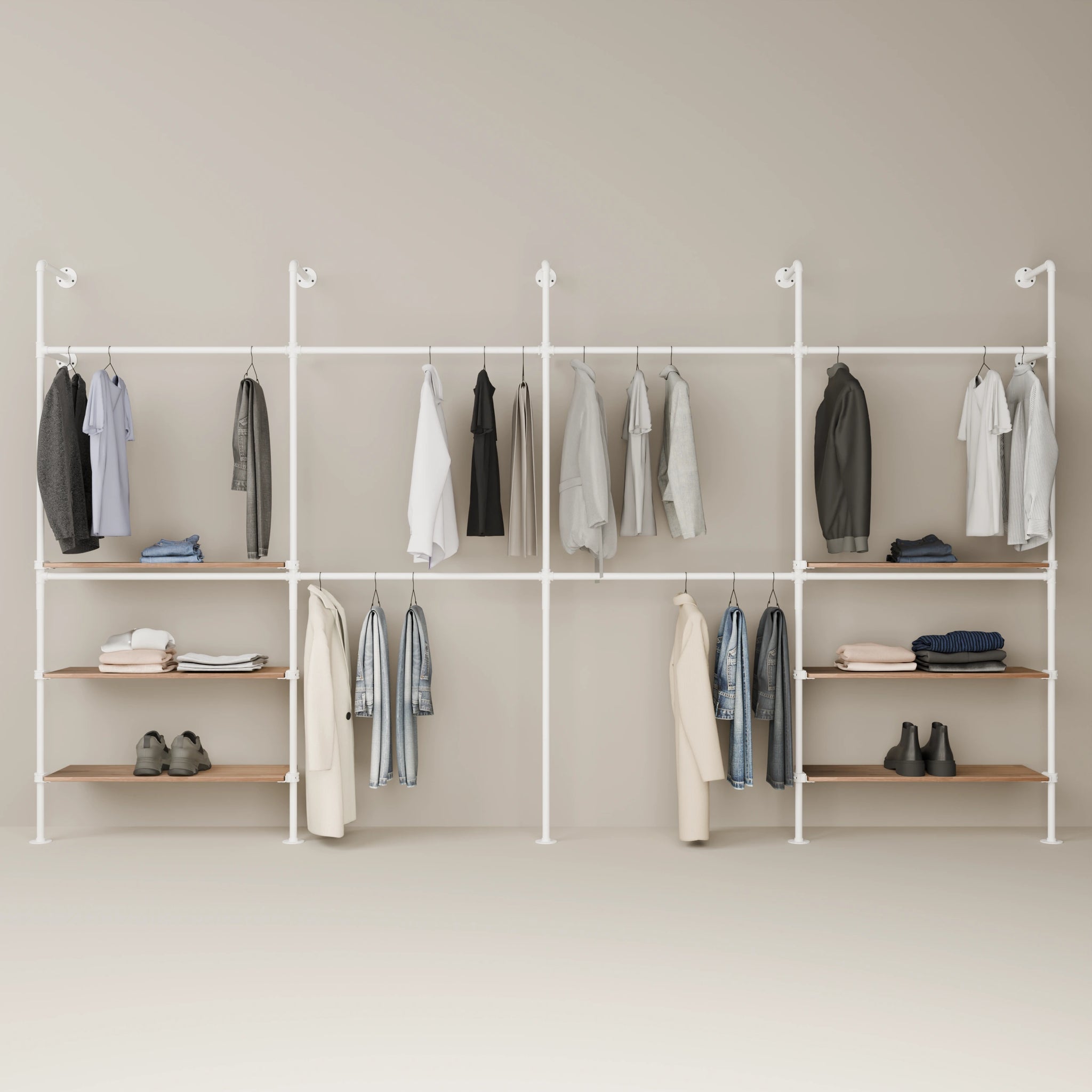 KIM DOUBLE 4 OAK – 6 półek | biały