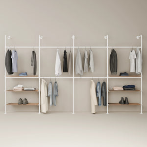 KIM DOUBLE 4 OAK – 6 półek | biały