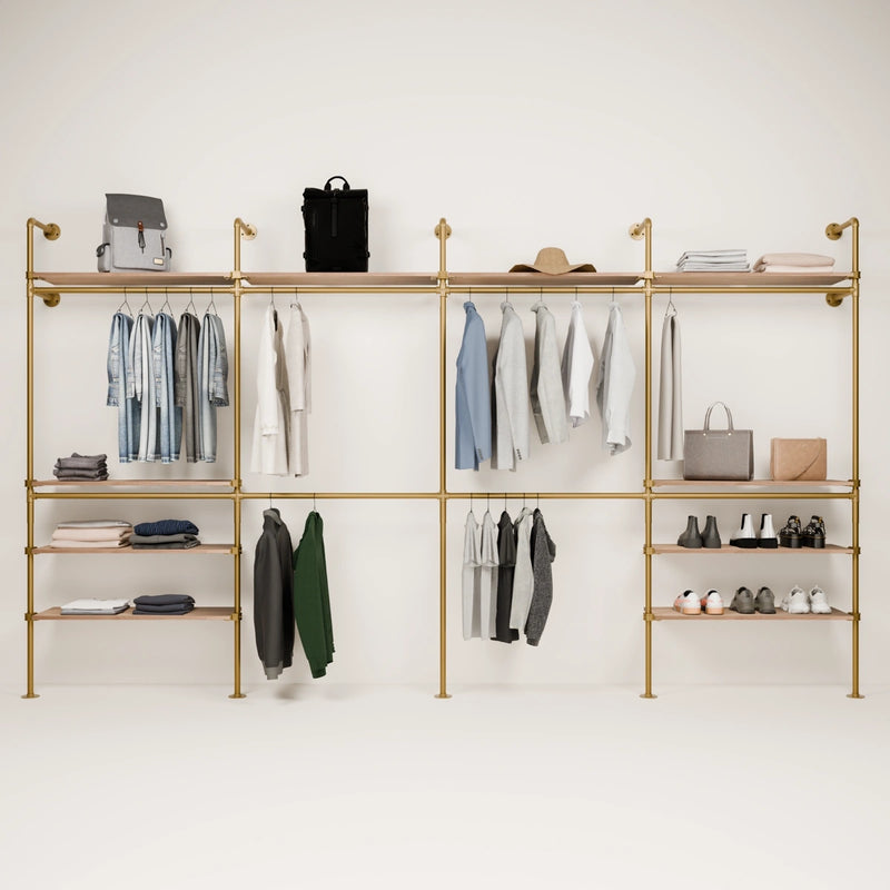 KIM DOUBLE 4 OAK – 10 górnych półek | złoty