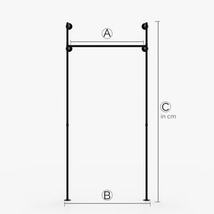 Fabrication sur mesure – KIM I – Armoire Industrial | Design industriel | tubes noirs