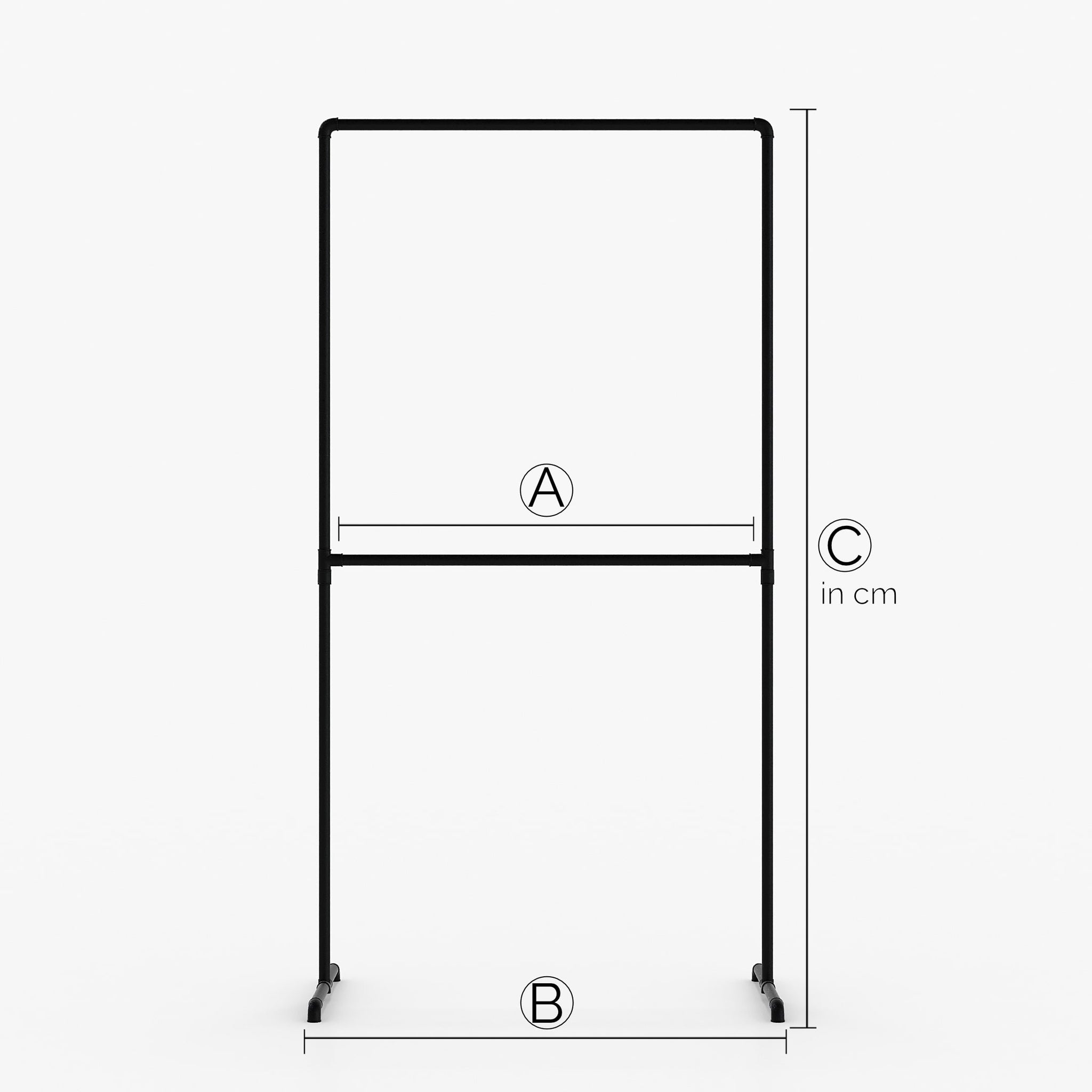 Wykonane na miarę - LAS – Coat rack Industrial | industrial design | black tubes