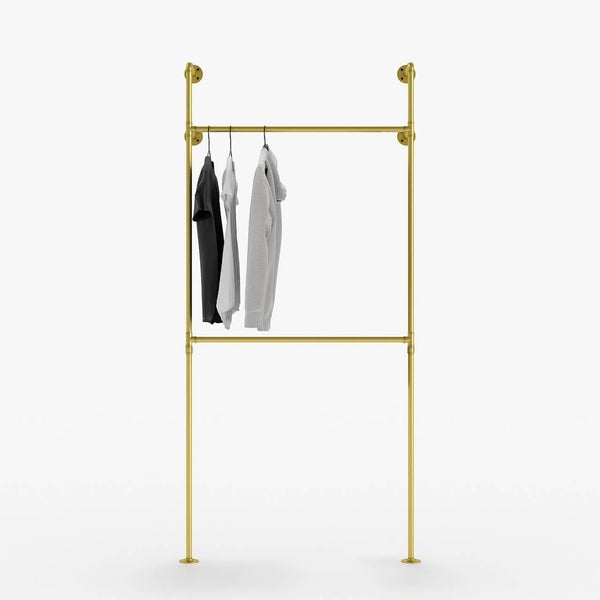  pamo freestanding Clothes Rail in Industrial loft Design - LAS  II - Wardrobe for Walk-in Closet Wall I Bedroom Clothes Rack Made of Black  Sturdy Tubes : Home & Kitchen